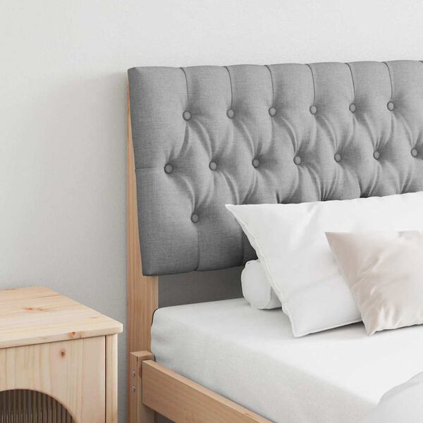 vidaXL Kl&auml;dd s&auml;nggavel Ljusgr&aring; 180 cm Massiv furu