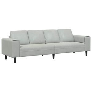 vidaXL Vardagsrumsoffa Ljusgr&aring; 250 x 77 x 76 cm