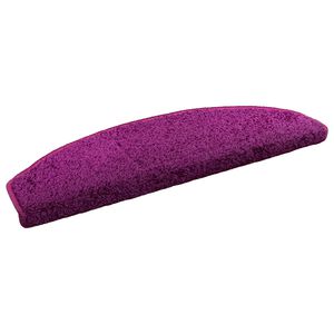 vidaXL Sj&auml;lvh&auml;ftande trappmattor 15 st 80 x 24,5 x 3,5 cm Violett