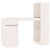 vidaXL Skrivbord vit 110x53x117 cm massiv furu