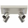 vidaXL Takspotlight med str&aring;lkastare Nickel 26 x 26 x 11,5 cm Metall