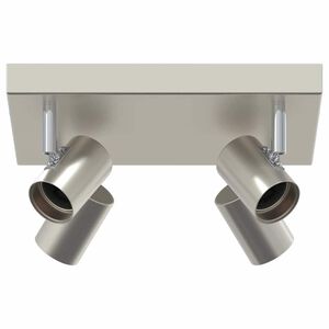 vidaXL Takspotlight med str&aring;lkastare Nickel 26 x 26 x 11,5 cm Metall