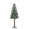 vidaXL Smal julgran med 300 LED-lampor Gr&ouml;n 210 cm PVC och solid furu