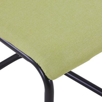 vidaXL Fribärande matstolar 2 st grön tyg
