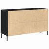 vidaXL Sideboard med låda Svart Ek 100 x 36 x 60 cm Konstruerat trä