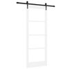 vidaXL Skjutd&ouml;rr ORKDAL 83 x 211 cm Massivt talltr&auml; och glas Vit
