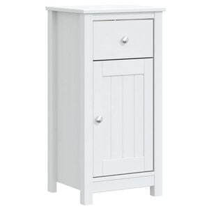 vidaXL Badrumssk&aring;p BERG vit 40x34x80 cm massiv furu