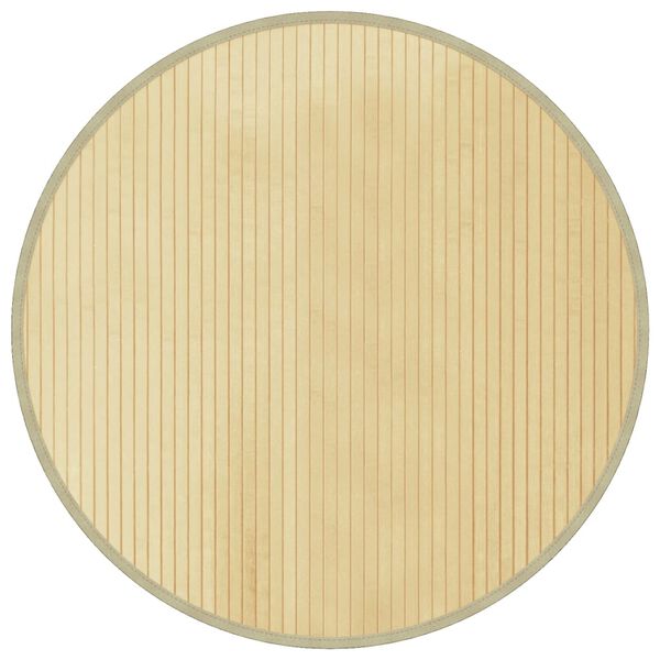 vidaXL Matta rund ljus naturlig 80 cm bambu
