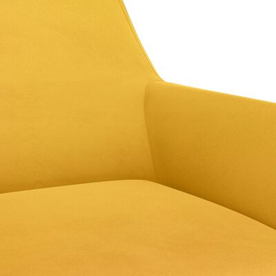 vidaXL Snurrbara matstolar 2 st gul sammet