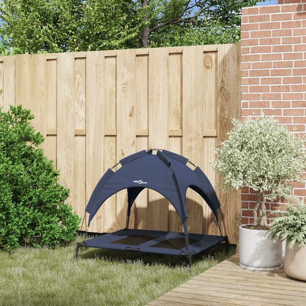 vidaXL Hunds&auml;ng M&ouml;rkbl&aring; 92 x 77 x 82,5 cm St&aring;l