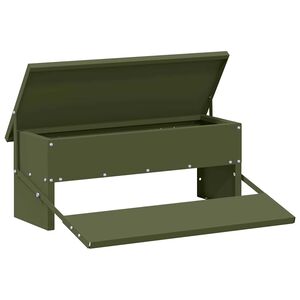 vidaXL Kyckling Trampmatare Olivgr&ouml;n 48,5 x 39,5 x 19 cm 5 kg