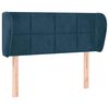 vidaXL S&auml;nggavel med kanter m&ouml;rkbl&aring; 83x23x78/88 cm sammet