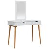 vidaXL Skrivbordsset FAUSKE 2 st Vit 100 x 50 x 143 cm