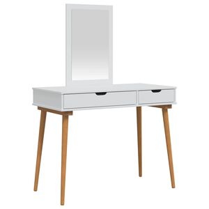 vidaXL Skrivbordsset FAUSKE 2 st Vit 100 x 50 x 143 cm
