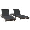 vidaXL Solstol 3 pcs Brun 197 x 70 x 82 cm konstrotting