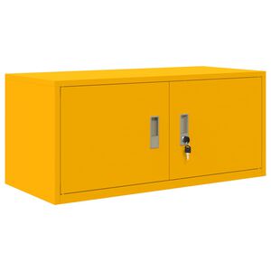 vidaXL F&ouml;rvaringssk&aring;p Senapsgul 90 x 40 x 40 cm St&aring;l