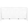 vidaXL Fotbollsmål med nät vit 366x122x182 cm stål