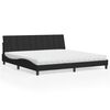 vidaXL Bed with Mattress "Hanko" Black 200x200 cm Velvet