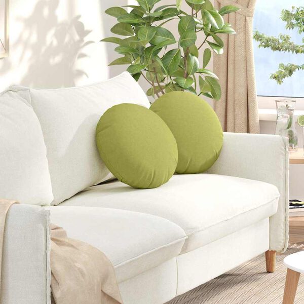 vidaXL Sittkuddar 2 pcs Ljusgrön Ø40 x 13 cm tyg