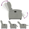 vidaXL Elektrisk reclinerf&aring;t&ouml;lj med uppresningshj&auml;lp ljusgr&aring; sammet