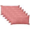 vidaXL Kudd&ouml;verdrag 6 st HOUTEN Rosa 40 x 70 cm Sammet