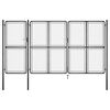 vidaXL Tr&auml;dg&aring;rdsgrind st&aring;l 400x175 cm antracit
