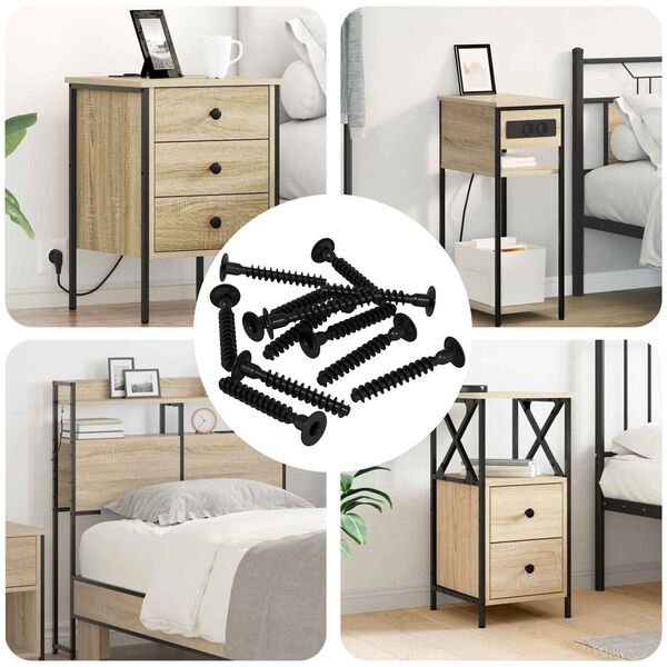 vidaXL Hylssfranskruv 12 pcs Svart M5 x 40 mm J&auml;rn