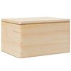 vidaXL Trälåda med lock 40x30x23 cm massiv furu