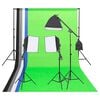 vidaXL Studiobelysning med bakgrund och reflektor