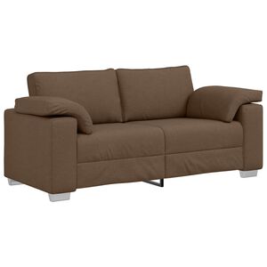 vidaXL Tv&aring;sitssoffa Brun 180 cm tyg