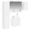 vidaXL Badrumssk&aring;psset 5 pcs Vit 50 x 14,5 x 70 cm Konstruerat tr&auml;