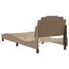 vidaXL Bed Frame "Viana" with LED without Mattress Cappuccino 80x200 cm