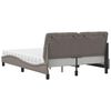vidaXL Bed with Mattress Taupe 140x190 cm Fabric