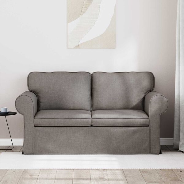 vidaXL Soffa Taupe 215 x 82 x 80 cm tyg