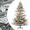 vidaXL Plast Hingad Julgran 150 cm 150 LED-lampor Varmvit PE & PVC