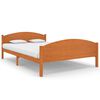 vidaXL S&auml;ngram utan madrass honungsbrun massiv furu 140x200 cm