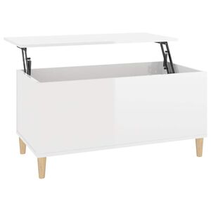 vidaXL Soffbord vit h&ouml;gglans 90x44,5x45 cm konstruerat tr&auml;