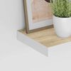 vidaXL Sv&auml;vande v&auml;gghyllor 4 st ek och vit 40x23x3,8 cm MDF