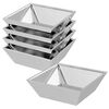 vidaXL Tr&auml;dg&aring;rdsplanterare 5 st Silver 50 x 50 x 15 cm Rostfritt st&aring;l