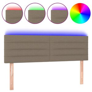 vidaXL S&auml;nggavel LED taupe 144x5x78/88 cm tyg