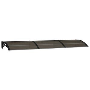 vidaXL Entr&eacute;tak svart 300x75 cm polykarbonat