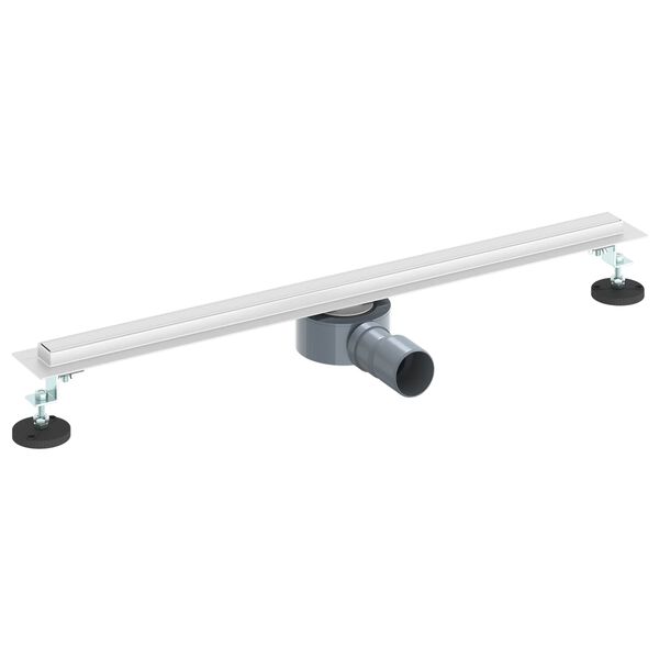 vidaXL 360&deg; Duschavlopp med smal modell Silver 70 cm