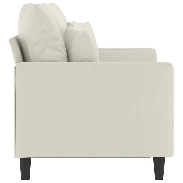 vidaXL 2-sitssoffa gr&auml;ddvit 120 cm sammet