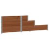 vidaXL Pallkrage 3 niv&aring;er brun 120x80 cm massiv furu