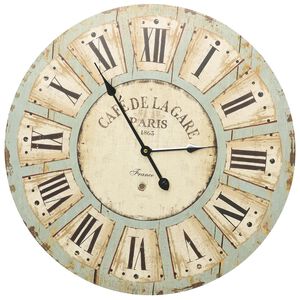vidaXL V&auml;ggklocka flerf&auml;rgad 60 cm MDF