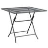 vidaXL Tr&auml;dg&aring;rdsbord 80x80x72 cm str&auml;ckmetall antracit