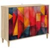 vidaXL Sideboard HEESCH Sonoma-ek 102 x 33 x 75 cm Konstruerat tr&auml;