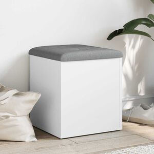vidaXL F&ouml;rvaringsb&auml;nk vit 42x42x45 cm konstruerat tr&auml;
