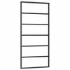vidaXL Skjutd&ouml;rr med beslag svart 90x205 cm ESG-glas