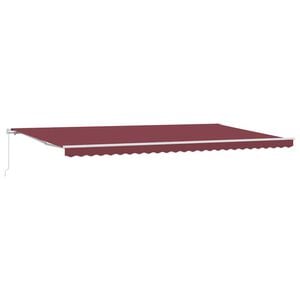 vidaXL Markis manuellt inf&auml;llbar vinr&ouml;d 600x300 cm